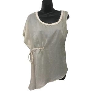 NWT Luluira Beige Sleeves Top Blouse S